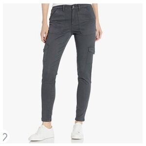 Daily Ritual Women's High Rise Skinny Cargo Pants Stretch Gray Size 4 Utility